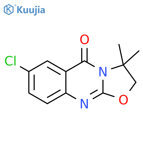 5H-Oxazolo[2,3-b]quinazolin-5-one, 7-chloro-2,3-dihydro-3,3-dimethyl- structure