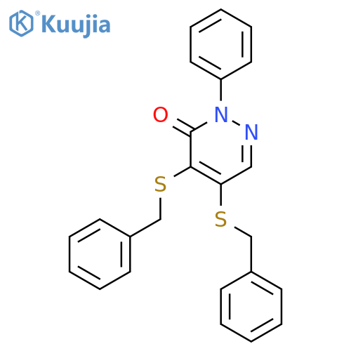 4,5-bis(benzylsulfanyl)-2-phenylpyridazin-3-one structure