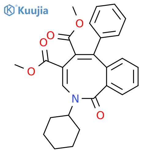 dimethyl 2-cyclohexyl-1-oxo-6-phenyl-1,2-dihydro-2-benzazocine-4,5-dicarboxylate structure
