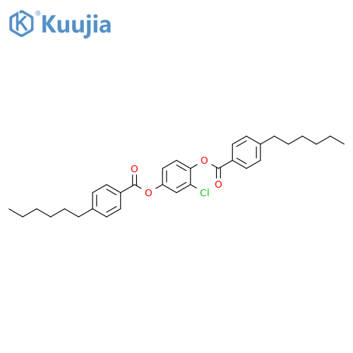 Benzoic acid, 4-hexyl-, 2-chloro-1,4-phenylene ester (9CI) structure