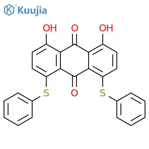 9,10-ANTHRACENEDIONE, 1,8-DIHYDROXY-4,5-BIS(PHENYLTHIO)- structure