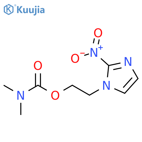 Carbamic acid, dimethyl-, 2-(2-nitro-1H-imidazol-1-yl)ethyl ester structure