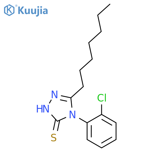 3H-1,2,4-Triazole-3-thione, 4-(2-chlorophenyl)-5-heptyl-2,4-dihydro- structure