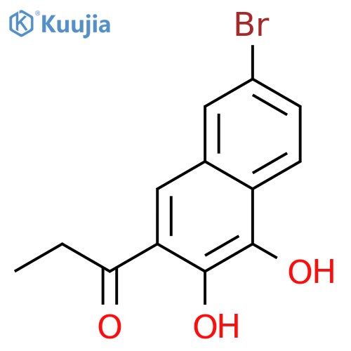 1-Propanone, 1-(7-bromo-3,4-dihydroxy-2-naphthalenyl)- structure