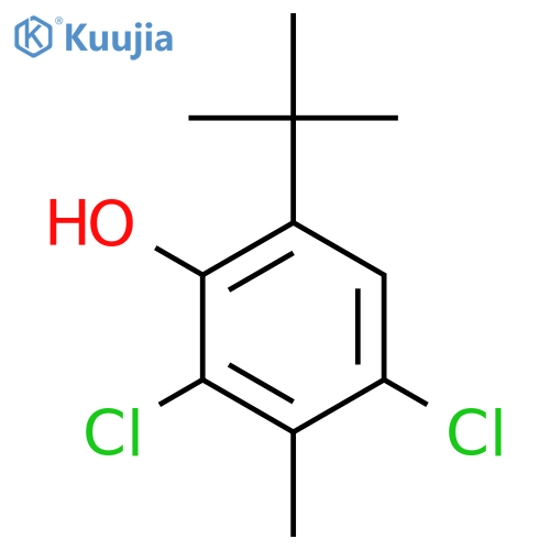 PHENOL, 2,4-DICHLORO-6-(1,1-DIMETHYLETHYL)-3-METHYL- structure
