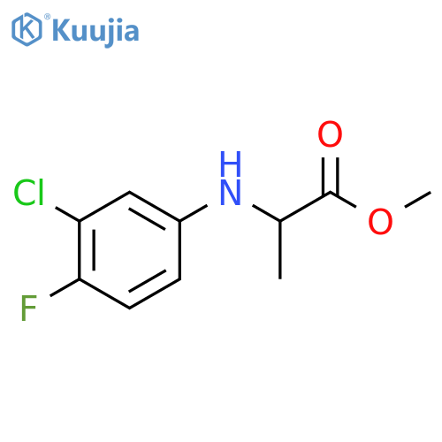 Methyl N-(3-chloro-4-fluorophenyl)alaninate structure