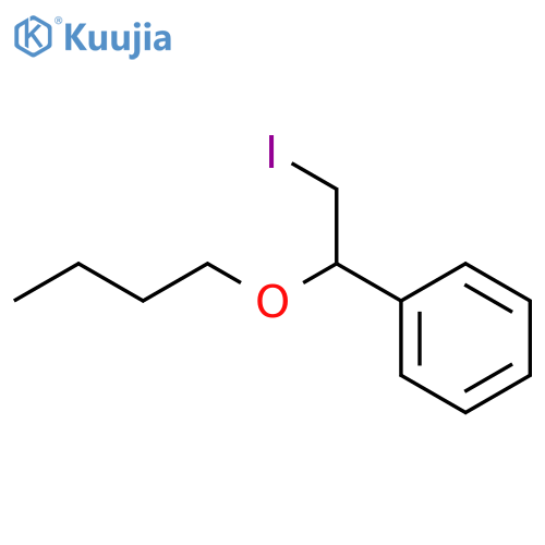 (1-butoxy-2-iodoethyl)benzene structure