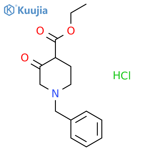 Ethyl 1-benzyl-3-oxopiperidine-4-carboxylate hydrochloride structure