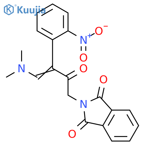 1H-Isoindole-1,3(2H)-dione, 2-[4-(dimethylamino)-3-(2-nitrophenyl)-2-oxo-3-buten-1-yl]- structure