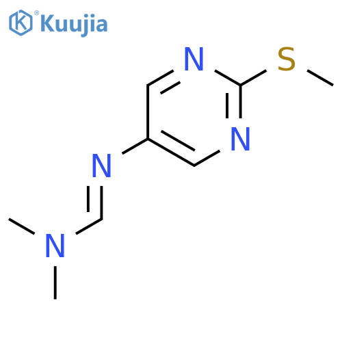 N,N-Dimethyl-N'-(2-(methylthio)pyrimidin-5-yl)formimidamide structure