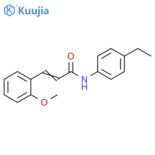 (2E)-N-(4-ethylphenyl)-3-(2-methoxyphenyl)prop-2-enamide structure
