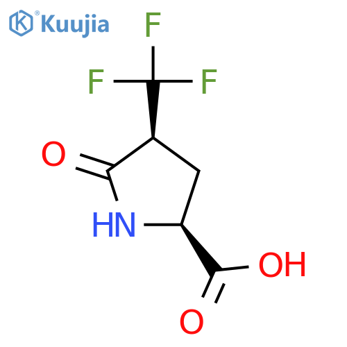 (2S,4S)-5-oxo-4-(trifluoromethyl)pyrrolidine-2-carboxylic acid structure