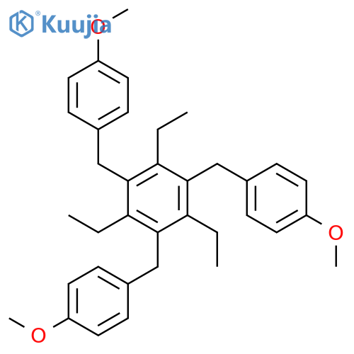 BENZENE, 1,3,5-TRIETHYL-2,4,6-TRIS[(4-METHOXYPHENYL)METHYL]- structure