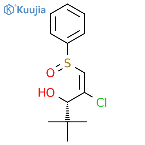 1-PENTEN-3-OL, 2-CHLORO-4,4-DIMETHYL-1-(PHENYLSULFINYL)-, (1E,3S)- structure
