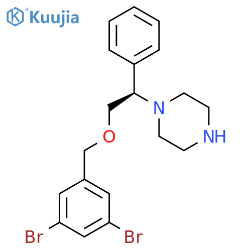 Piperazine, 1-[(1R)-2-[(3,5-dibromophenyl)methoxy]-1-phenylethyl]- structure