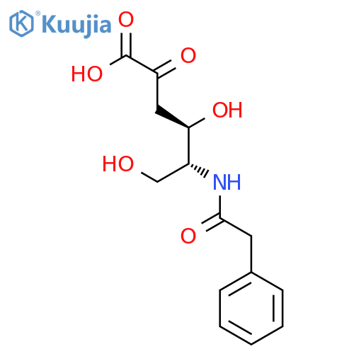 threo-2-Hexulosonic acid, 3,5-dideoxy-5-[(phenylacetyl)amino]- structure