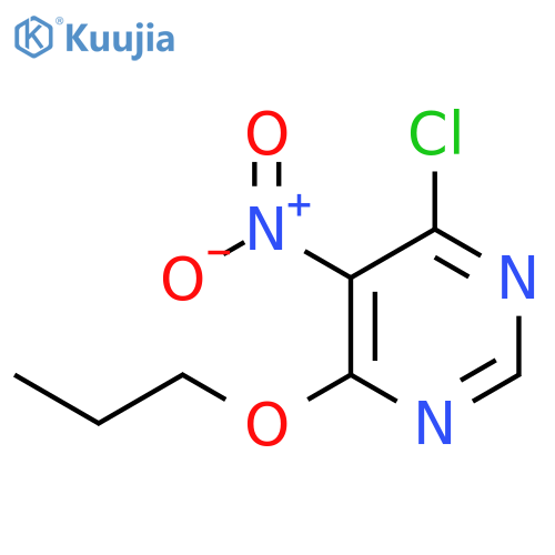 Pyrimidine, 4-chloro-5-nitro-6-propoxy- structure