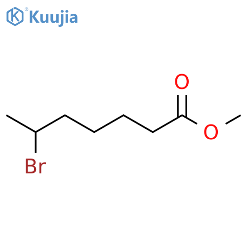 Heptanoic acid, 6-bromo-, methyl ester structure