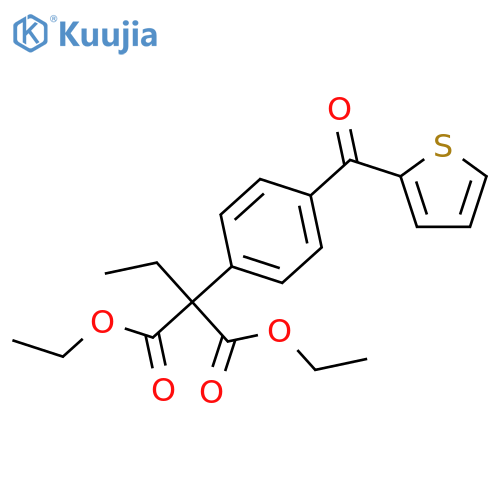 Propanedioic acid, ethyl[4-(2-thienylcarbonyl)phenyl]-, diethyl ester structure