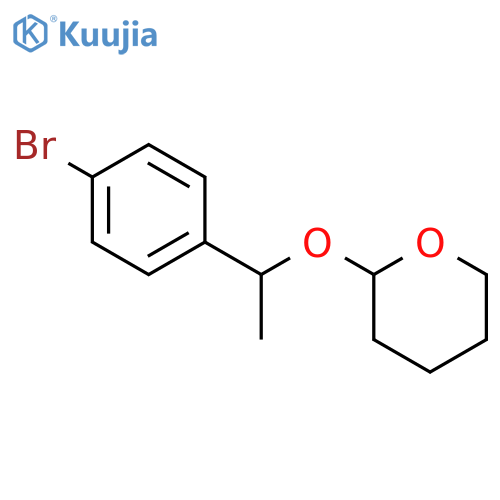 2H-Pyran, 2-[1-(4-bromophenyl)ethoxy]tetrahydro- structure