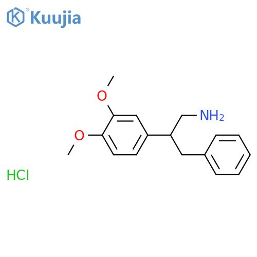 2-(3,4-Dimethoxy-phenyl)-3-phenyl-propylamine; hydrochloride structure