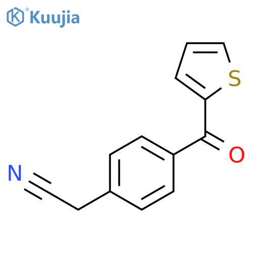 BENZENEACETONITRILE, 4-(2-THIENYLCARBONYL)- structure