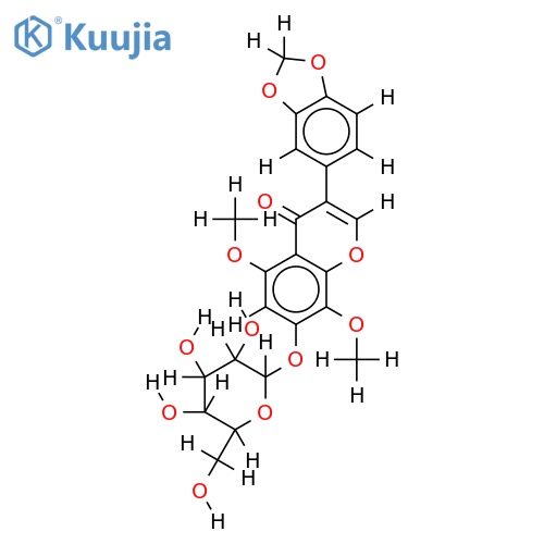5,8-Di-Me,3',4'-methylene ether,7-O-beta-D-glucopyranoside-3',4',5,7,8-Pentahydroxyisoflavone structure