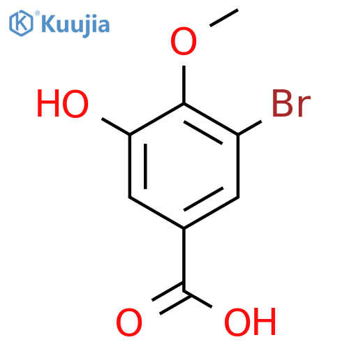 3-Bromo-5-hydroxy-4-methoxybenzoic acid structure
