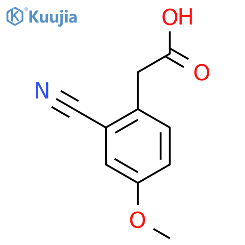 2-(2-Cyano-4-methoxyphenyl)acetic acid structure
