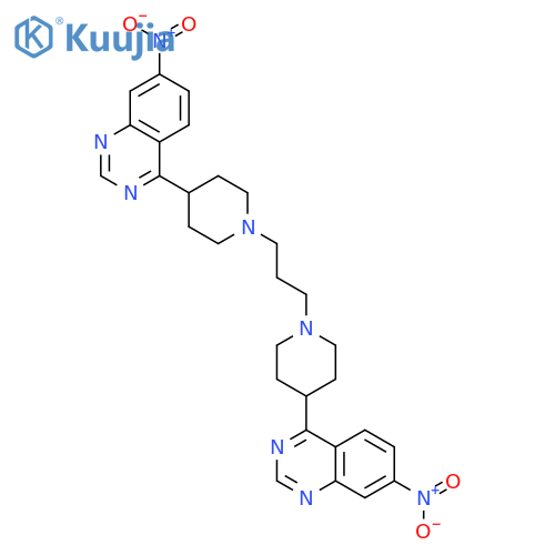 Quinazoline,4,4'-(1,3-propanediyldi-4,1-piperidinediyl)bis[7-nitro- (9CI) structure