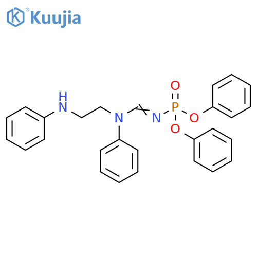 Phosphoramidic acid, [[phenyl[2-(phenylamino)ethyl]amino]methylene]-,diphenyl ester structure