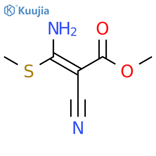2-Propenoic acid, 3-amino-2-cyano-3-(methylthio)-, methyl ester structure