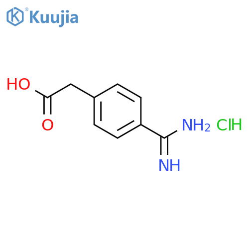 2-(4-Carbamimidoylphenyl)acetic acid hydrochloride structure
