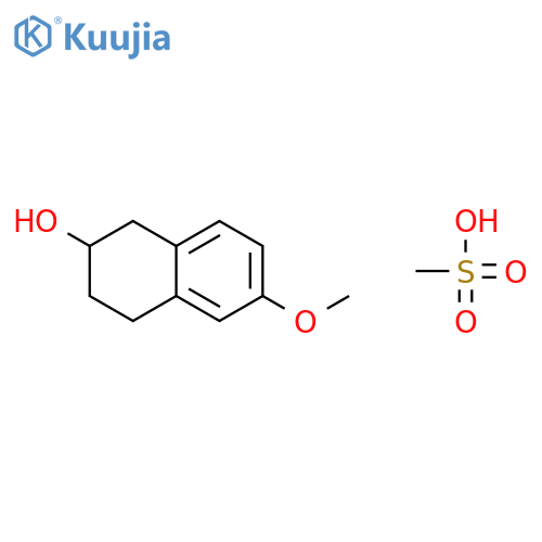 2-Naphthalenol, 1,2,3,4-tetrahydro-6-methoxy-, methanesulfonate structure