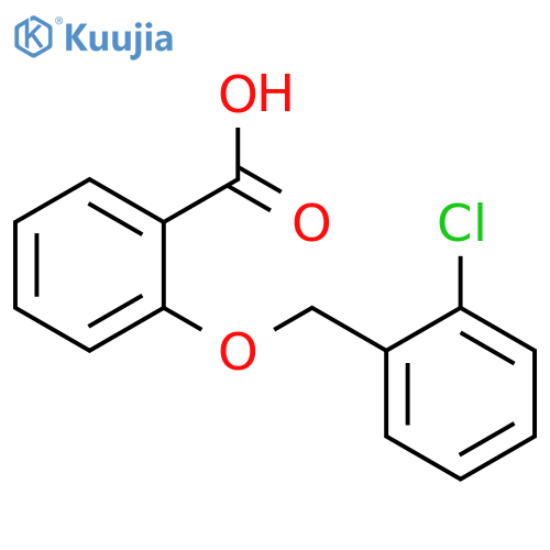2-(2-chlorophenyl)methoxybenzoic acid structure