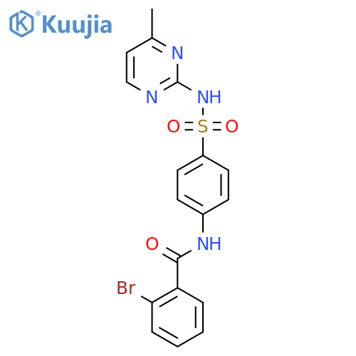 2-bromo-N-{4-[(4-methylpyrimidin-2-yl)sulfamoyl]phenyl}benzamide structure