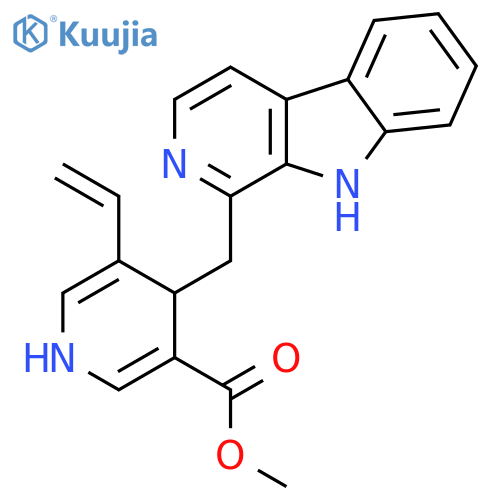 4-(9H-beta-carbolin-1-ylmethyl)-5-vinyl-1,4-dihydro-pyridine-3-carboxylic acid methyl ester structure