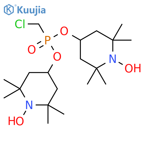 4-[chloromethyl-(1-hydroxy-2,2,6,6-tetramethylpiperidin-4-yl)oxyphosphoryl]oxy-1-hydroxy-2,2,6,6-tetramethylpiperidine structure