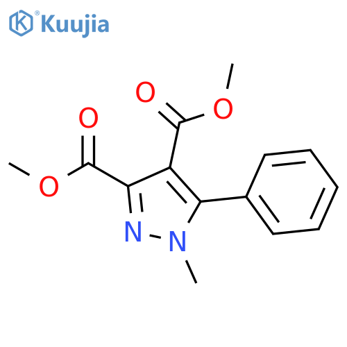 1H-Pyrazole-3,4-dicarboxylic acid, 1-methyl-5-phenyl-, dimethyl ester structure