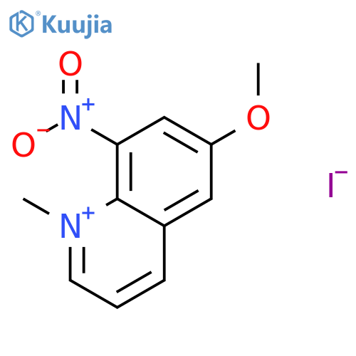 Quinolinium, 6-methoxy-1-methyl-8-nitro-, iodide structure