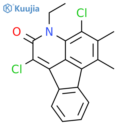 Indeno[1,2,3-de]quinolin-2(3H)-one, 1,4-dichloro-3-ethyl-5,6-dimethyl- structure