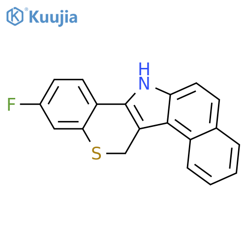 3-fluoro-6,13-dihydrobenzo[e]thiochromeno[4,3-b]indole structure