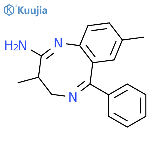 1,5-Benzodiazocin-2-amine, 3,4-dihydro-3,8-dimethyl-6-phenyl- structure