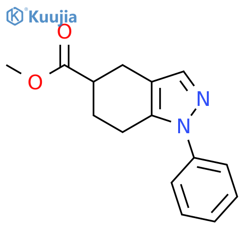 Methyl 1-phenyl-4,5,6,7-tetrahydro-1H-indazole-5-carboxylate structure