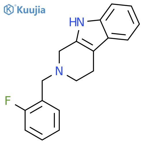 2-(2-fluorobenzyl)-2,3,4,9-tetrahydro-1H-beta-carboline structure