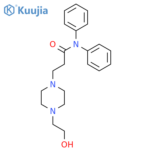 3-[4-(2-hydroxyethyl)piperazin-1-yl]-N,N-diphenylpropanamide structure