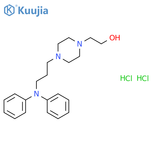 2-{4-[3-(diphenylamino)propyl]piperazin-1-yl}ethanol dihydrochloride structure