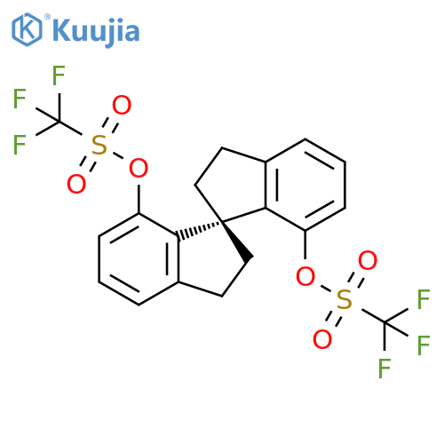 Methanesulfonic acid, 1,1,1-trifluoro-, 1,1'-[(1S)-2,2',3,3'-tetrahydro-1,1'-spirobi[1H-indene]-7,7'-diyl] ester structure