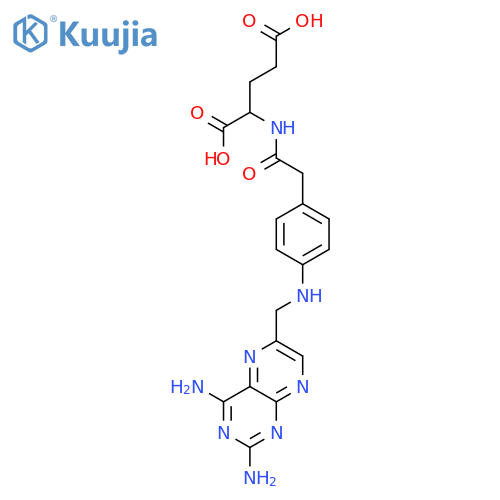L-Glutamic acid,N-[[4-[[(2,4-diamino-6-pteridinyl)methyl]amino]phenyl]acetyl]- (9CI) structure
