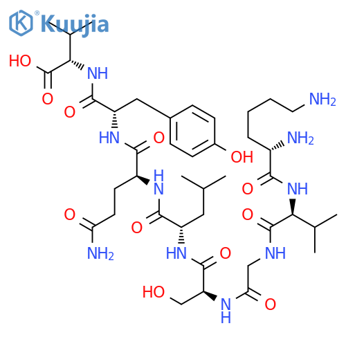 L-Valine, L-lysyl-L-valylglycyl-L-seryl-L-leucyl-L-glutaminyl-L-tyrosyl- structure